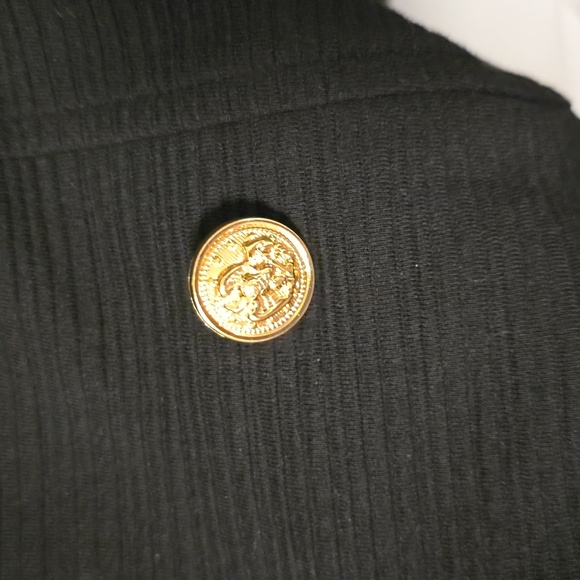 Womens crop jacket with gold buttons - Picture 3 of 4